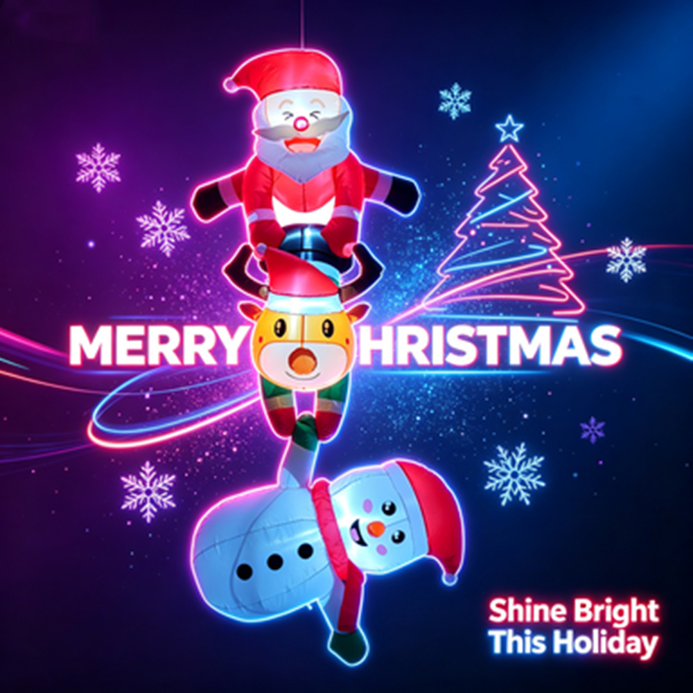 8FT Christmas Inflatable Snowm - огляд і ціна Outdoor Lighting Effects